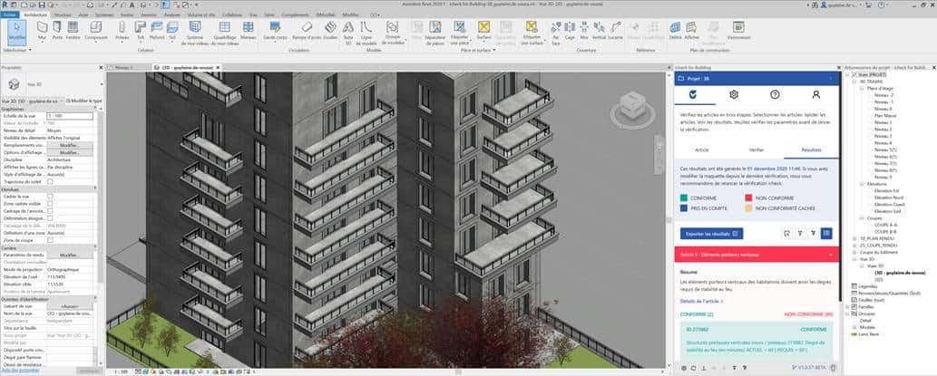 Interface de la nouvelle solution icheck for Building