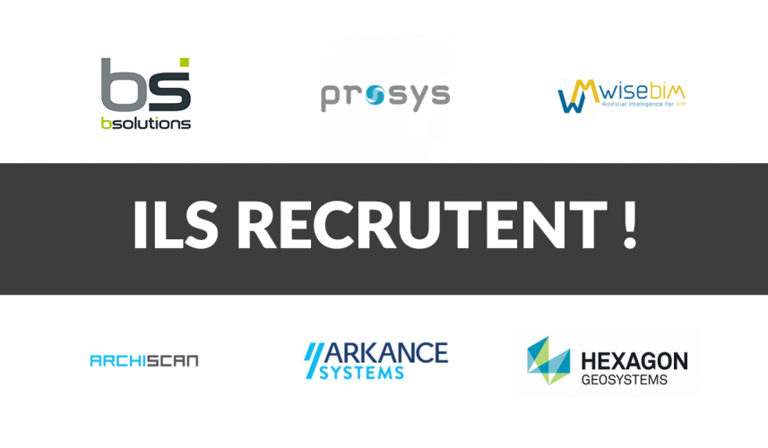 7 offres d'emploi (BIM) à pourvoir ce Janvier 2020 7 offres d'emploi (BIM) à pourvoir ce Janvier 2020