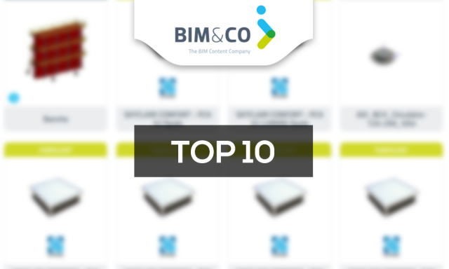 TOP 10 des objets BIM sur BIM&amp;CO : Grues, prises, poutres, portes et gabarits