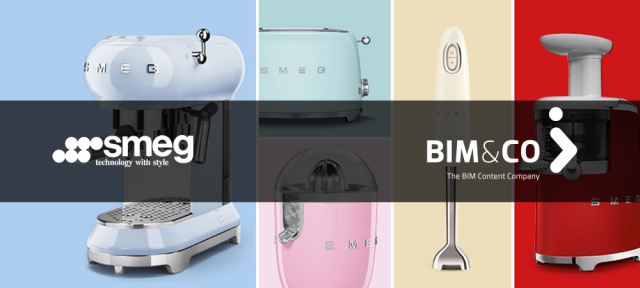 Les appareils domestiques SMEG disponibles en objets BIM chez BIM&amp;CO