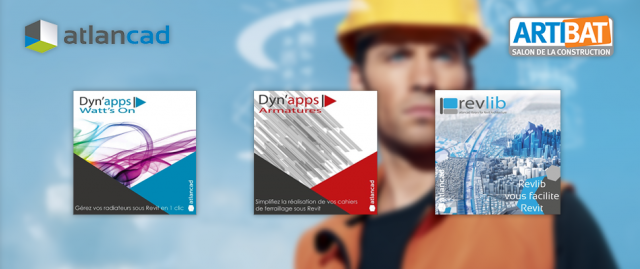 3 nouvelles solutions BIM par Atlancad : Dyn’apps Watt’s On, Dyn’apps Armatures et Revlib Architecture
