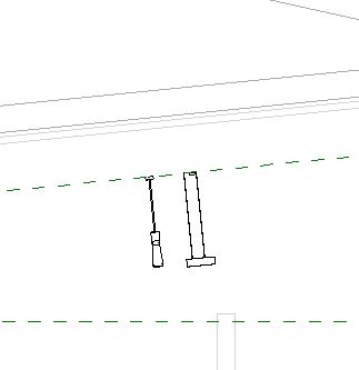 Suspension sur faux plafond rampant