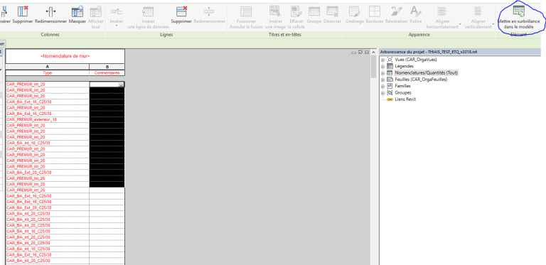REVIT sélectionner occurrence suivant un paramètre