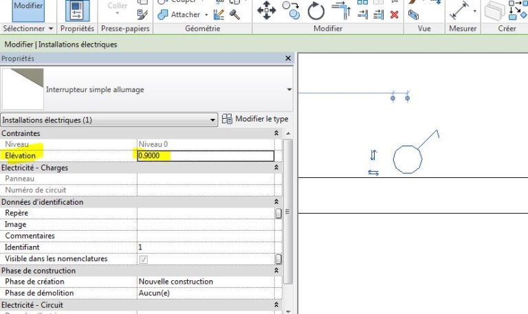 Comment récupérer le paramètre Elévation de certains objets revit