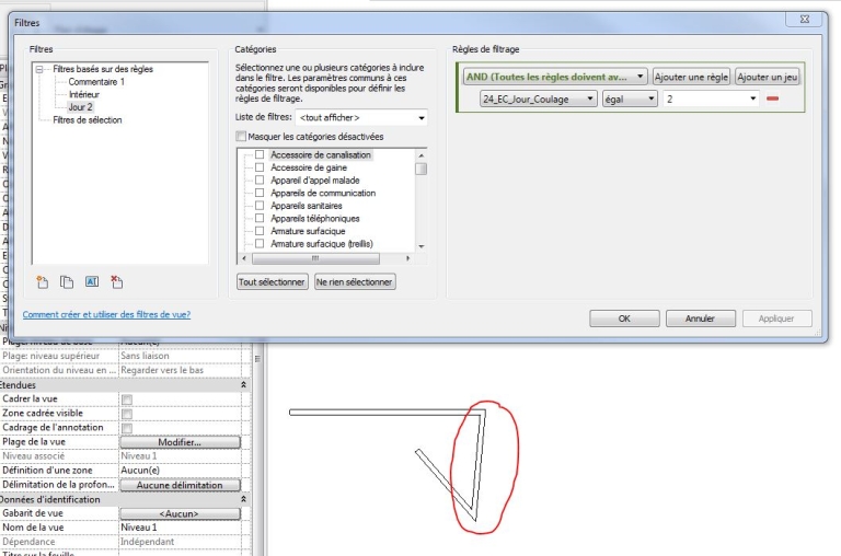 Problème filtre sur un lien Revit