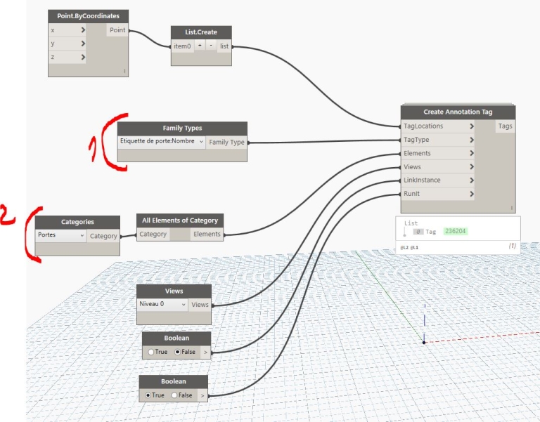 Couleur d'étiquettes REVIT