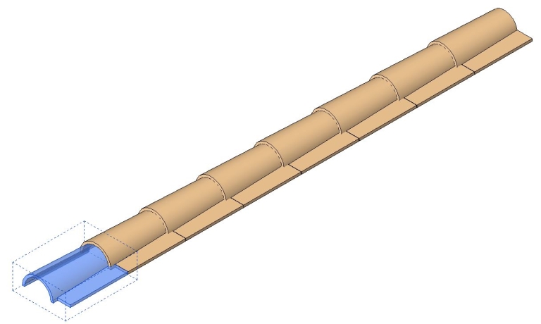 Toiture en tuiles plates - REVIT
