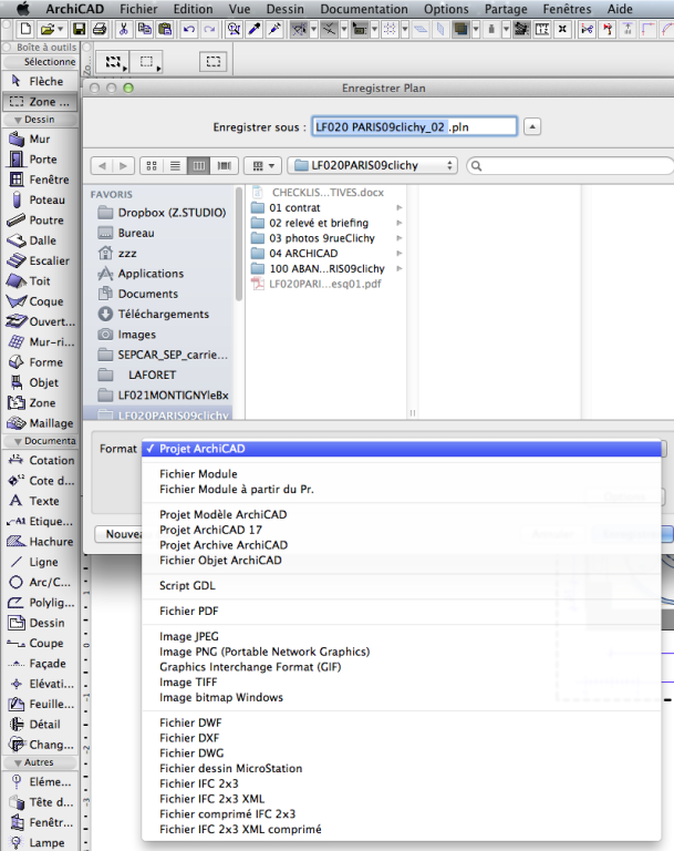Ouvrir un fichier ArchiCAD dans Revit