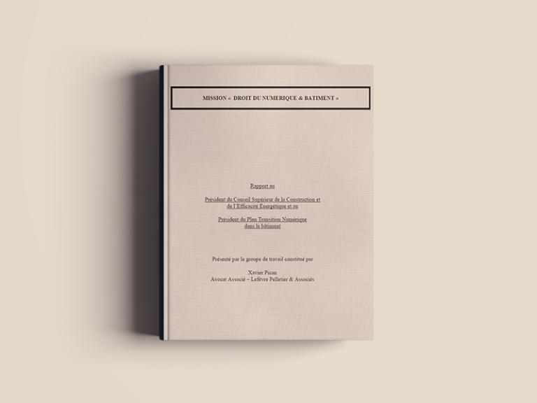 Droit du numérique & bâtiment - Rapport de la mission