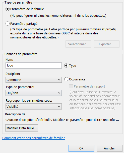 Paramètre de visibilité