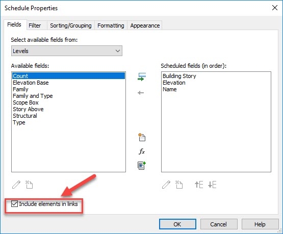 REVIT - nomenclature partielle