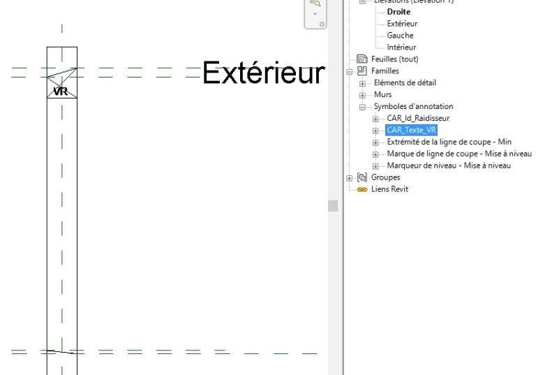 Revit / Annotation générique imbriquée en coupe dans une famille
