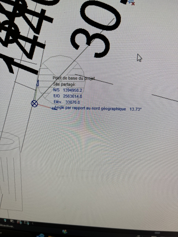 [REVIT] Angle par rapport au nord géographique