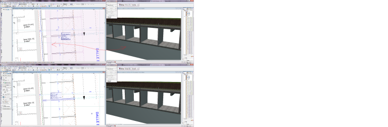 Archicad : raccords de mur sous dalle en pente (outil toit)