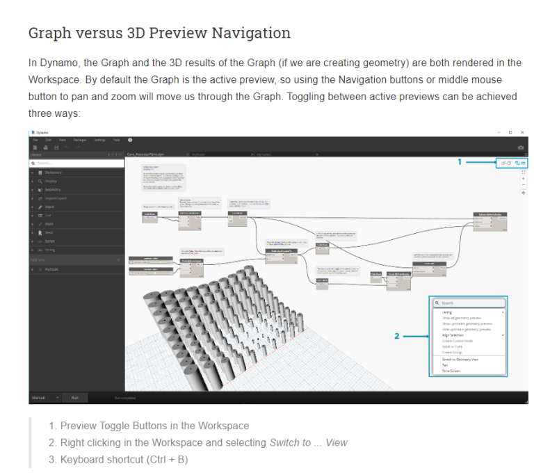 Dynamo - Affichage en mode 3D non disponible