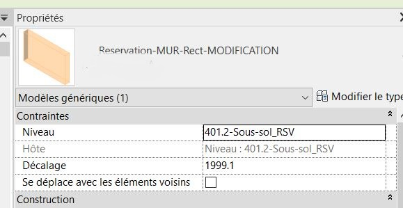Comment modifier le niveau hôte des réservations à partir d'un modèle générique ?