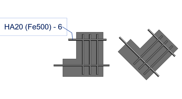 Ferraillage  biais d'une dalle de transition