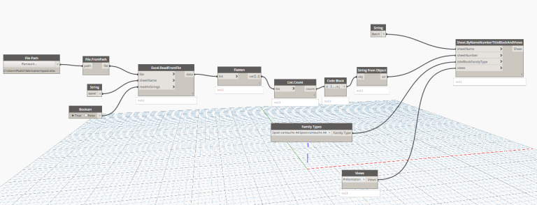 Insérer de manière automatique des nomenclatures Revit sur les feuilles correspondantes avec Dynamo