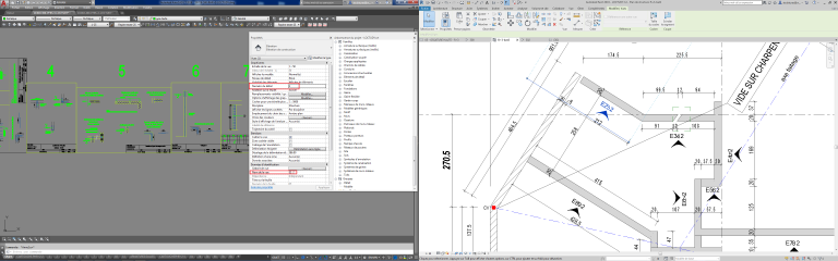 Revit 2019 : problème de numéros qui se superposent sur la vue en plan - Elévation de pignons et voile béton