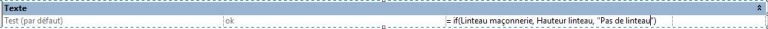 REVIT - Formule avec texte et nombres