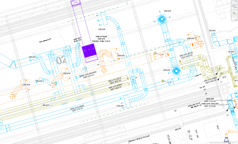 Régulation aéraulique et éviter un cumul de débit sur Revit