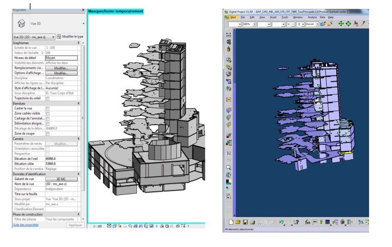 Interopérabilité Revit - Catia/Digital Project (IFC, STEP, SAT)