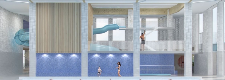 Création d'un toboggan pour centre aquatique