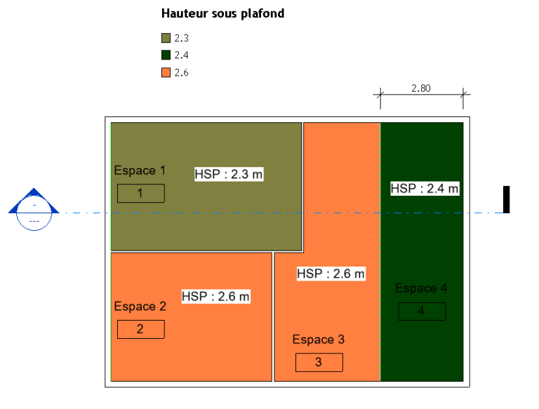 Plan de pochage couleur HSP plafonds