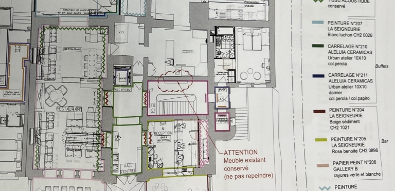 Plan de repérage peinture