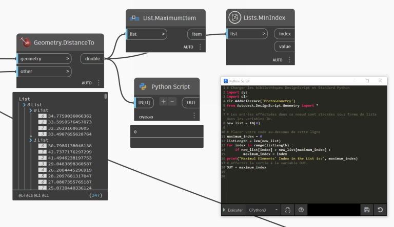 Dynamo - Python parcourir les listes