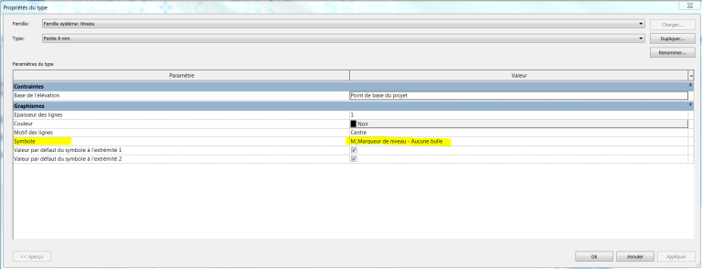 Echelles et Niveaux sur Revit