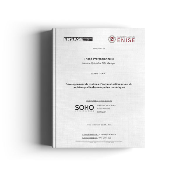 Développement de routines d’automatisation autour du contrôle qualité des maquettes numériques