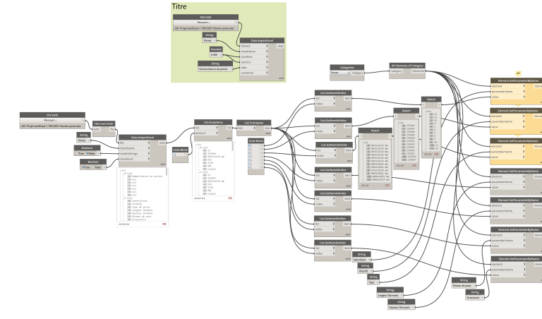 Import depuis Excel avec Dynamo