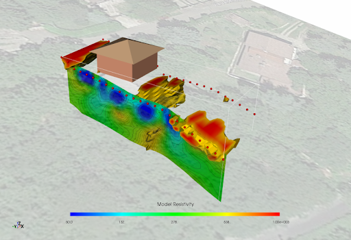 Modélisation 3D résultats géophysiques