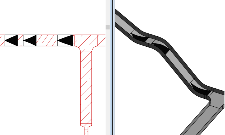 Cherche solution symbole sur accessoire de canalisation avec pente