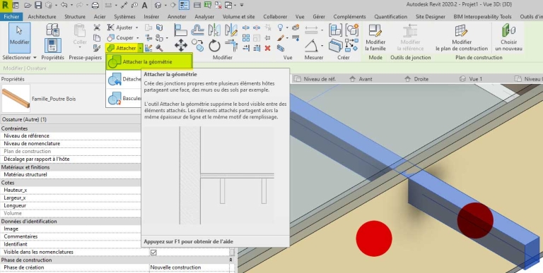 Traversées de poutres dans les murs sur Revit