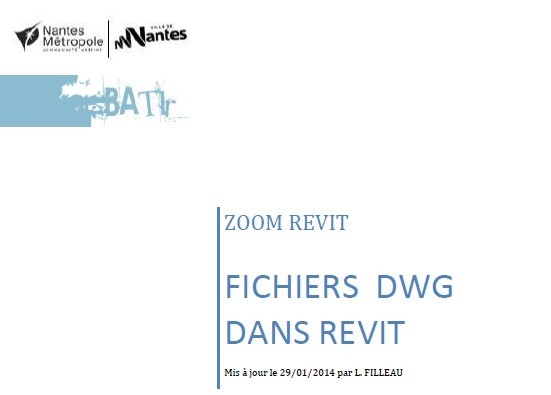 Zoom REVIT - Tutoriel fichiers DWG 