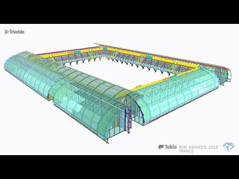 Tekla France BIM Awards 2018 - VIRY : Modernisation du stade Roland Garros, court de serres