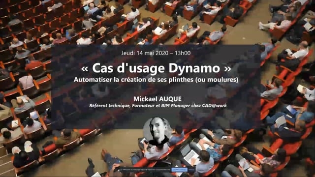 Cas d'usage Dynamo  Automatiser la création de ses plinthes (ou moulures) avec Mickael Auque - 14 mai 2020