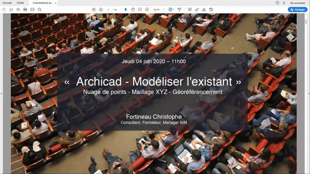 Archicad et la modélisation de l'existant  Nuage de points, maillage XYZ et géoréférencement - 4 juin 2020
