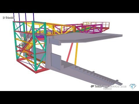 Tekla France BIM Awards 2018 - CHEVILLEY CM  : Plateforme cameraman tribune norme LNR*