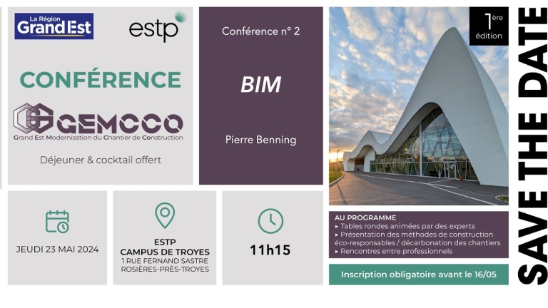 Conférence modernisation du chantier de construction (GEMCCO) : BIM
