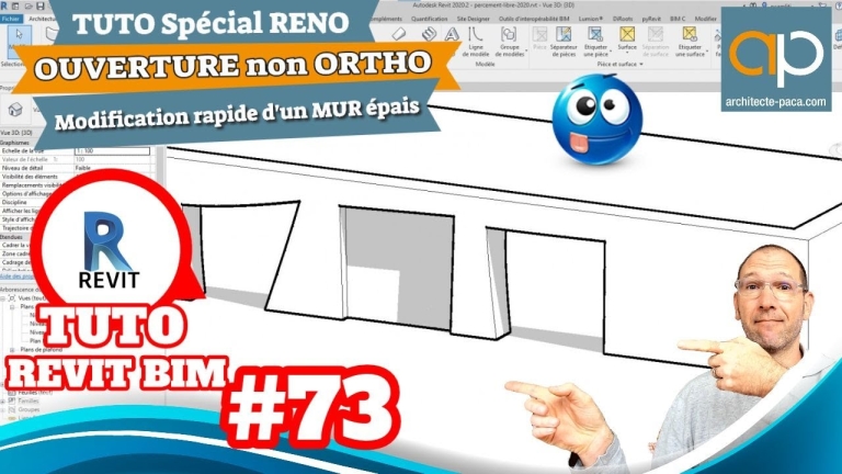 Percements non orthogonaux de murs REVIT